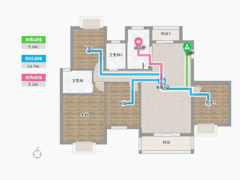 贵州省-贵阳市-双阅府-130.00-户型库-动静线