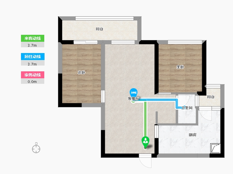 重庆-重庆市-华润·澜山望-58.00-户型库-动静线