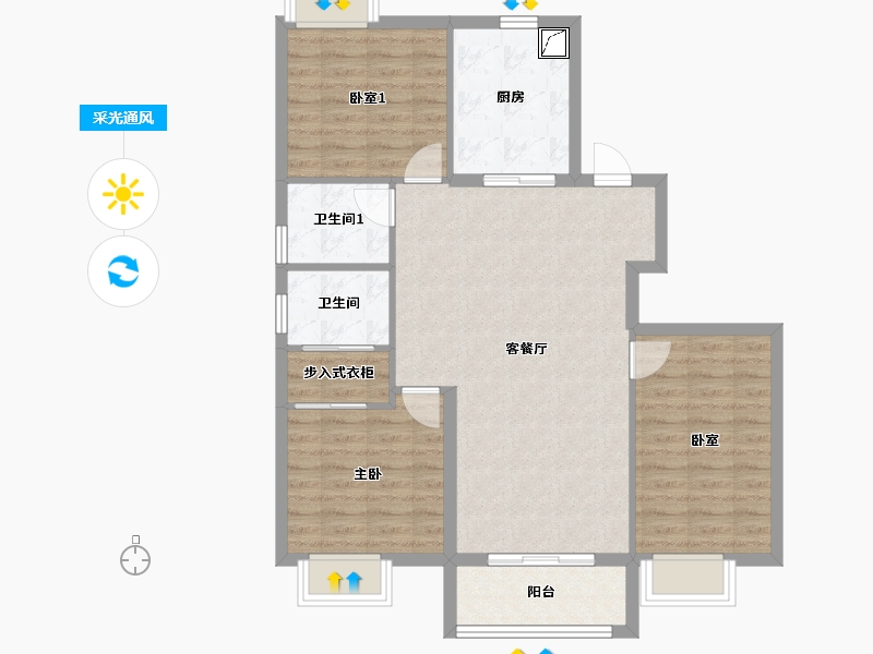 安徽省-合肥市-绿地微客公园-98.00-户型库-采光通风