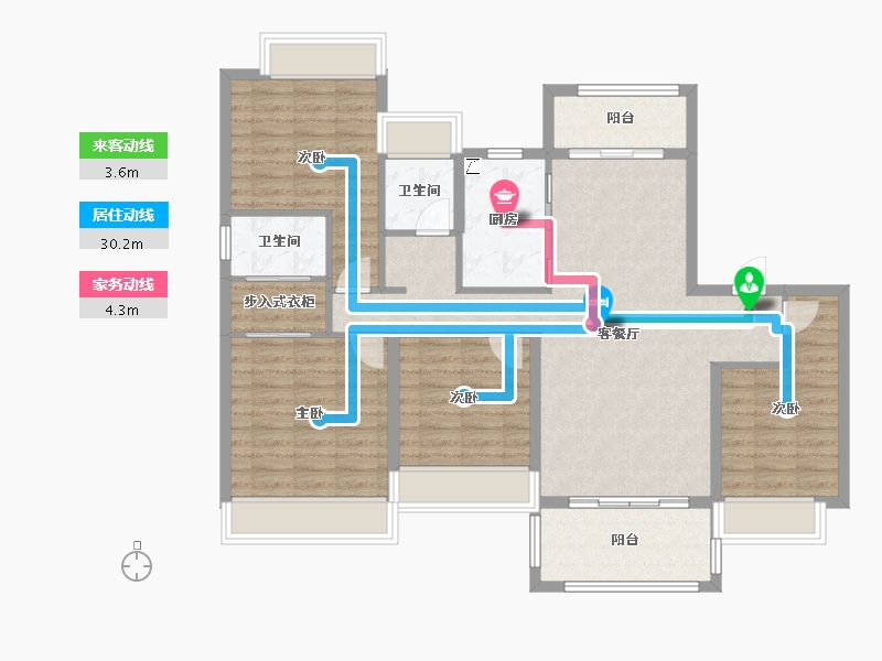 湖南省-张家界市-温泉华府-114.35-户型库-动静线