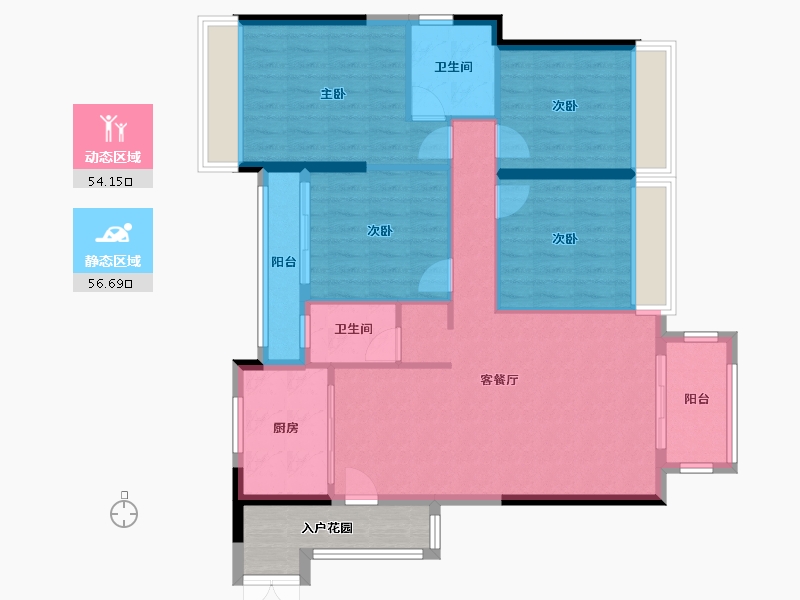 贵州省-铜仁市-松江国际-114.00-户型库-动静分区