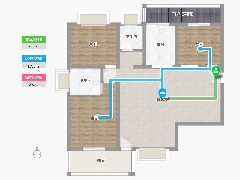 陕西省-宝鸡市-揽盛苑-100.00-户型库-动静线