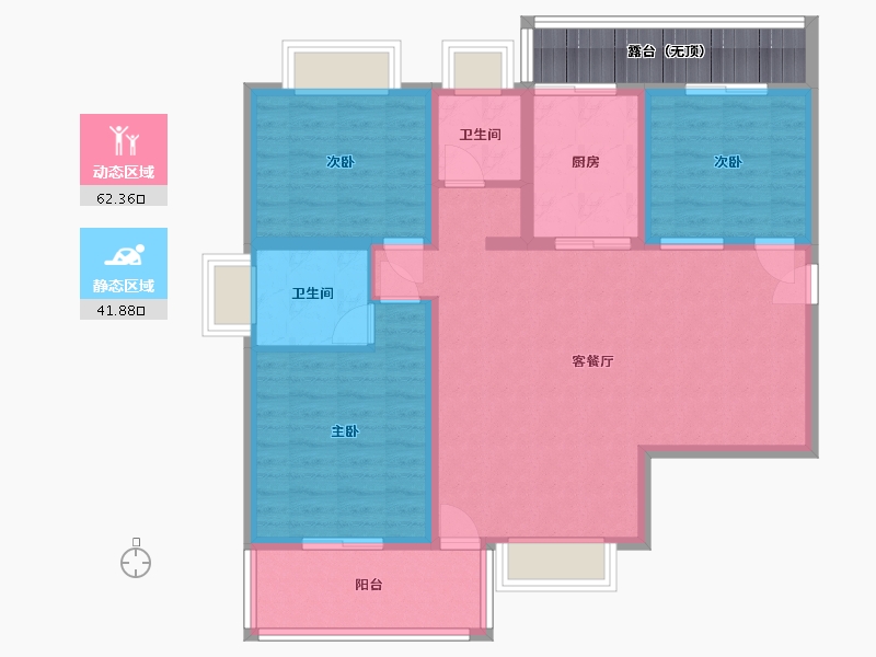 陕西省-宝鸡市-揽盛苑-100.00-户型库-动静分区