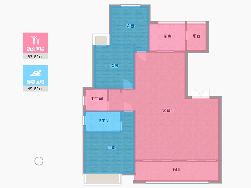 重庆-重庆市-中交锦悦-126.00-户型库-动静分区