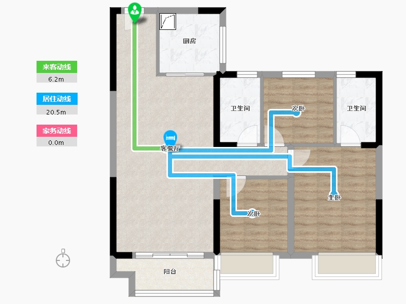 辽宁省-本溪市-碧桂园-86.00-户型库-动静线