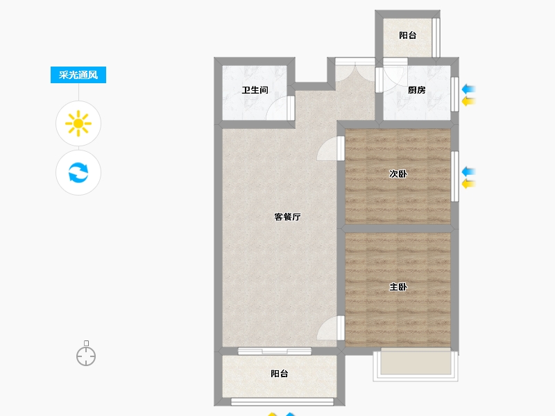 陕西省-咸阳市-咸阳中华世纪城100-82.00-户型库-采光通风