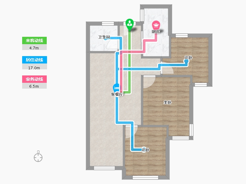 福建省-漳州市-阳光城-55.00-户型库-动静线