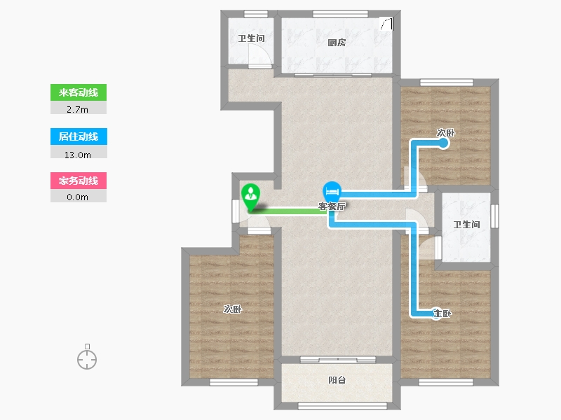 河北省-石家庄市-灵寿县翰林院-110.00-户型库-动静线