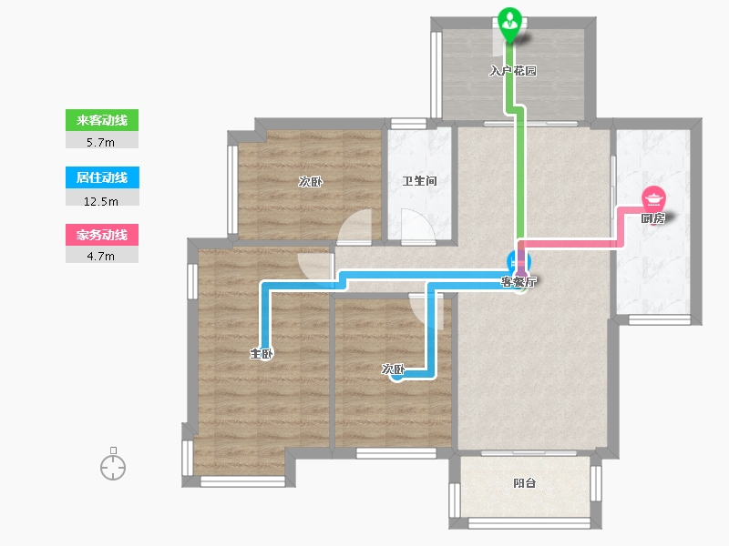 广东省-广州市-南海湖景湾-94.00-户型库-动静线