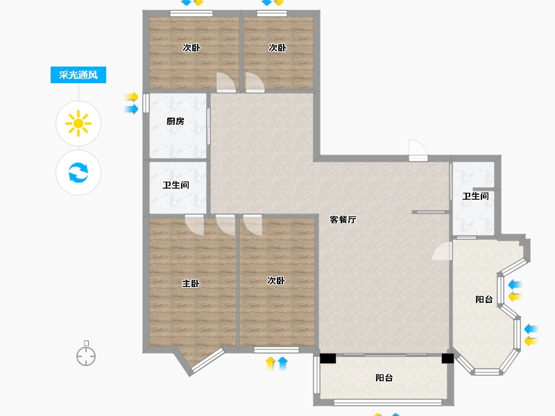 山东省-临沂市-新港龙庭-150.00-户型库-采光通风