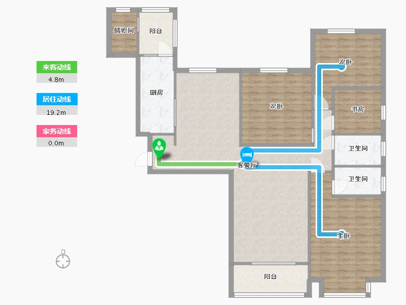 河南省-新乡市-恒大雅苑-160.00-户型库-动静线