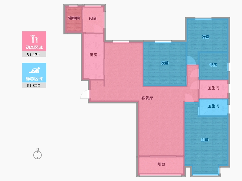 河南省-新乡市-恒大雅苑-160.00-户型库-动静分区