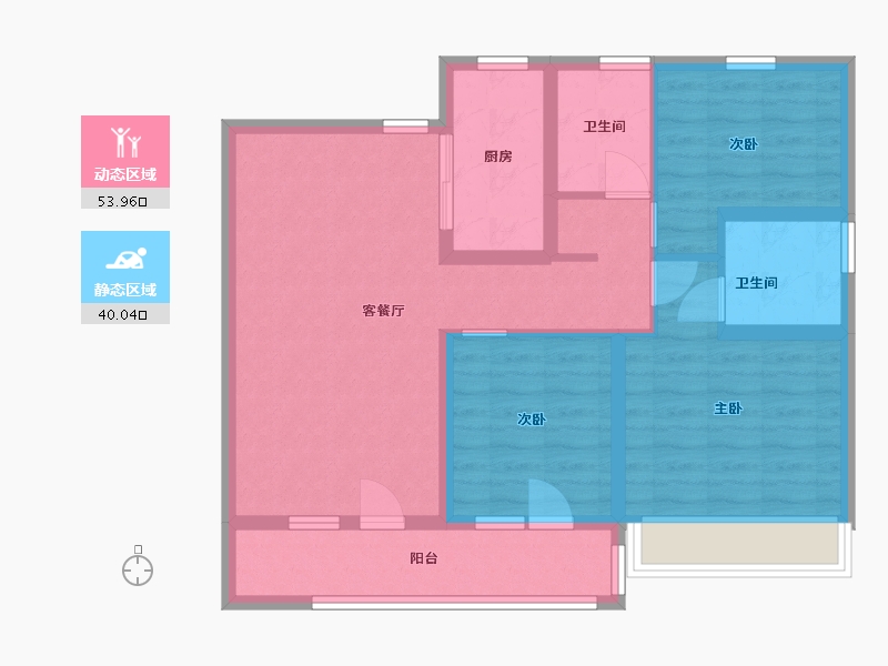 山东省-烟台市-蓬莱碧桂园二期-83.00-户型库-动静分区