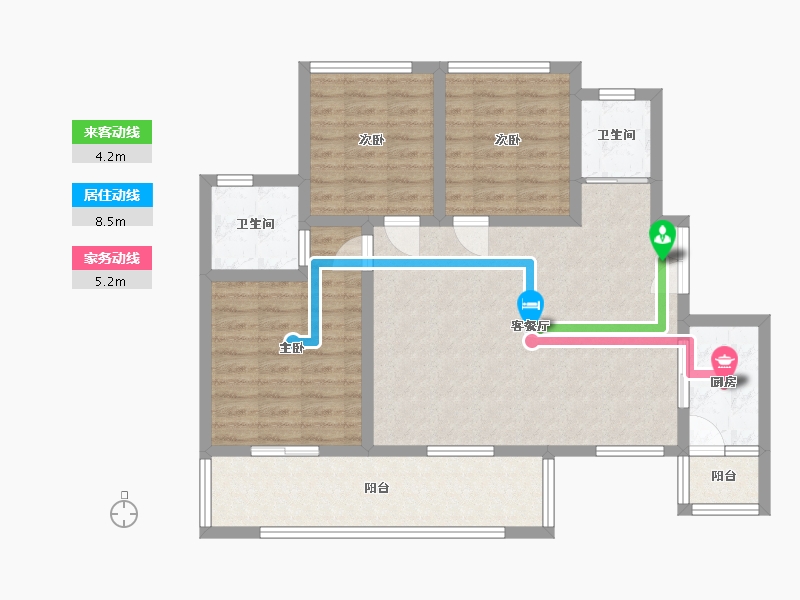 四川省-广元市-和信凤凰世纪城-104.00-户型库-动静线