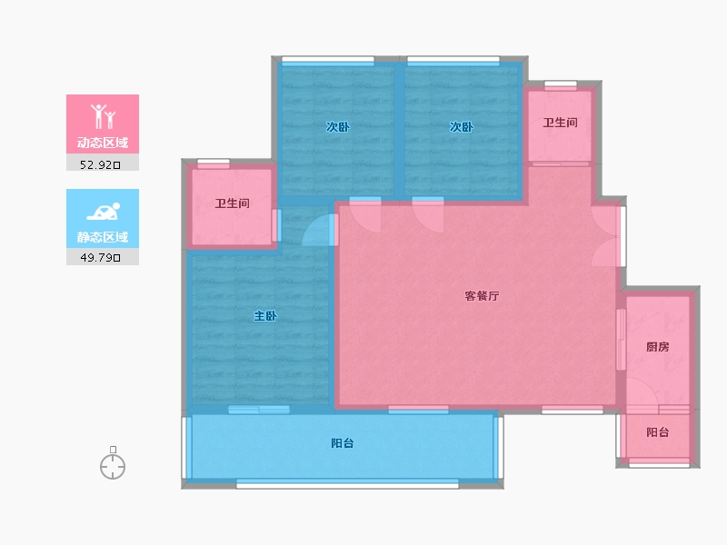 四川省-广元市-和信凤凰世纪城-104.00-户型库-动静分区