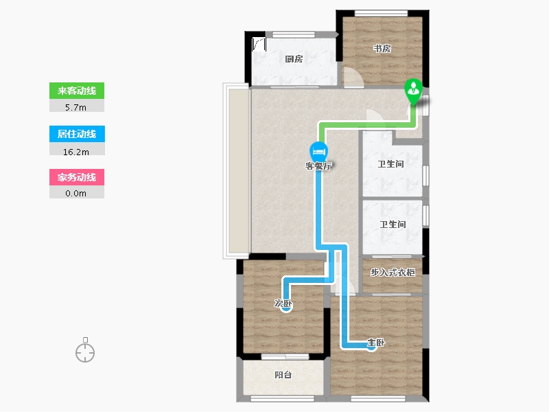 浙江省-杭州市-上景云栖宸园-89.25-户型库-动静线