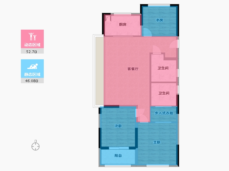 浙江省-杭州市-上景云栖宸园-89.25-户型库-动静分区