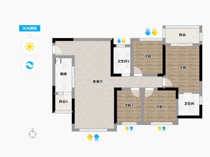 四川省-成都市-明信城-114.00-户型库-采光通风