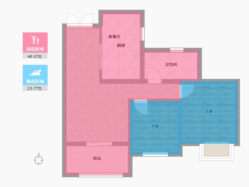 安徽省-池州市-金山花园-69.00-户型库-动静分区