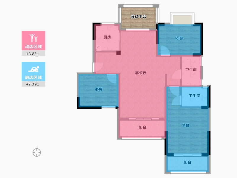 湖北省-十堰市-华西城-98.00-户型库-动静分区