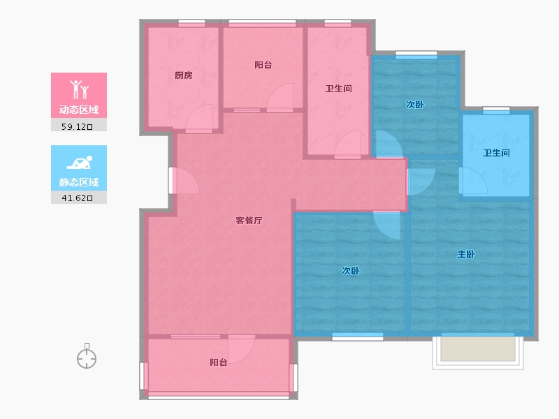 湖北省-武汉市-联投龙湾-91.13-户型库-动静分区