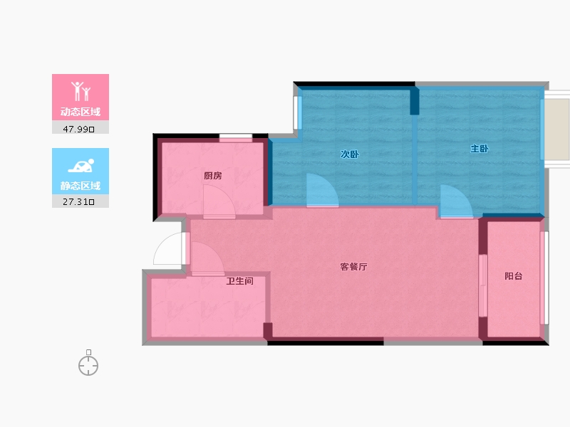 江苏省-南京市-长盛西苑-68.00-户型库-动静分区