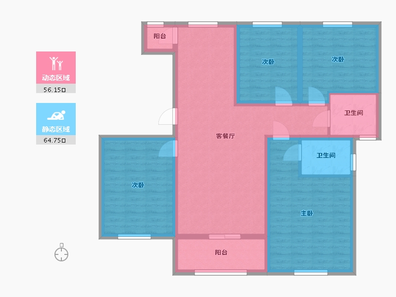 河北省-衡水市-龙海园-120.00-户型库-动静分区