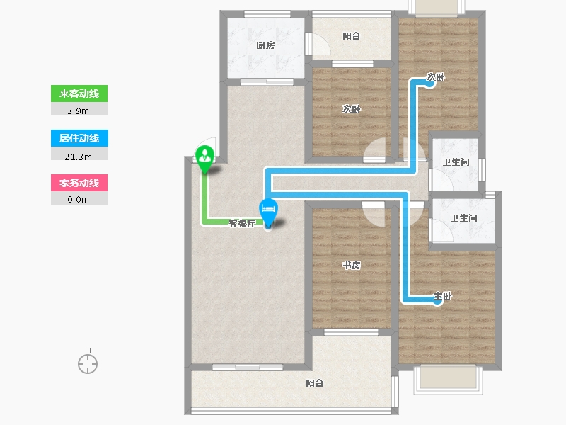 广东省-东莞市-永义大厦-127.00-户型库-动静线