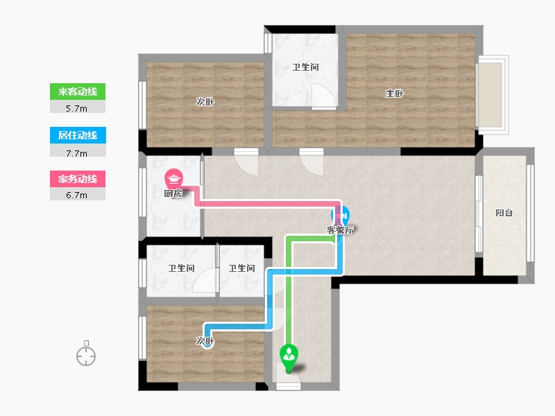 山东省-菏泽市-君子佳园-98.00-户型库-动静线