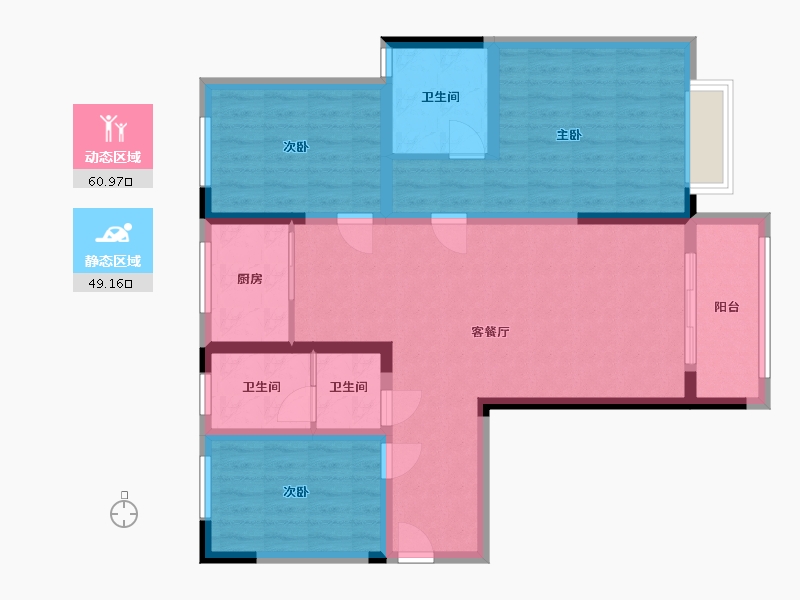 山东省-菏泽市-君子佳园-98.00-户型库-动静分区