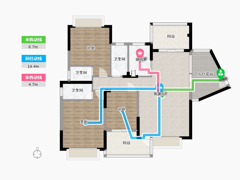 广东省-阳江市-尚品珑湾-136.00-户型库-动静线