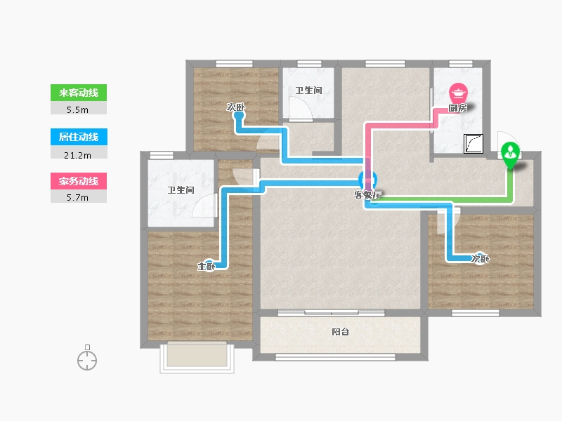 山东省-淄博市-滨江壹号-99.00-户型库-动静线