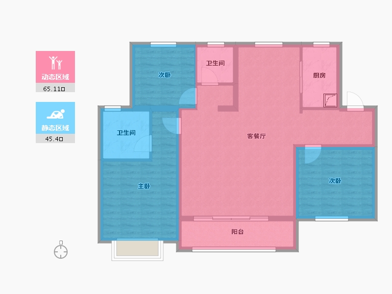 山东省-淄博市-滨江壹号-99.00-户型库-动静分区