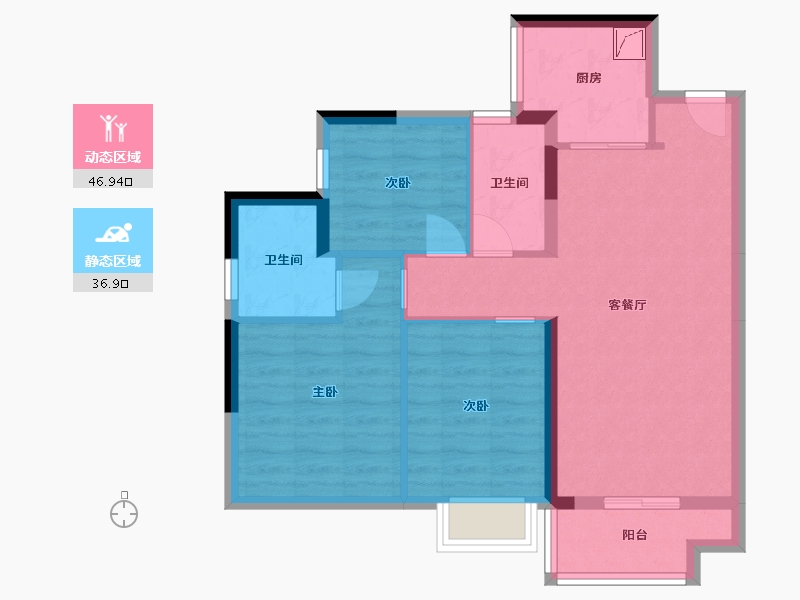 广东省-佛山市-禧悦台-86.00-户型库-动静分区