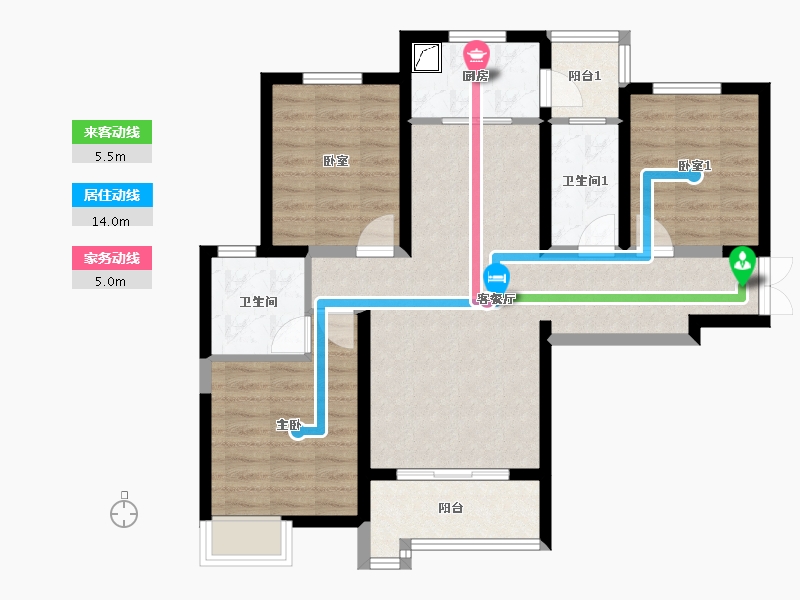 陕西省-西安市-御锦城-98.00-户型库-动静线