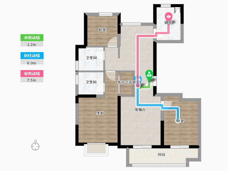 山东省-济南市-杨柳春风小区-92.00-户型库-动静线