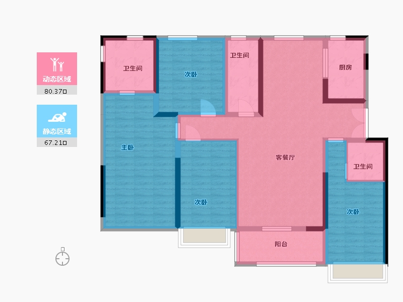 河南省-漯河市-荣盛锦绣江南-143.00-户型库-动静分区