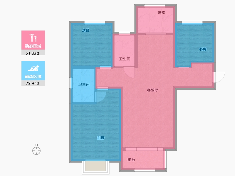 河北省-石家庄市-天河明郡-98.00-户型库-动静分区