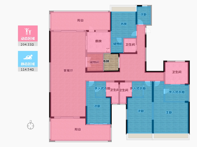 北京-北京市-江悦明珠-123.00-户型库-动静分区