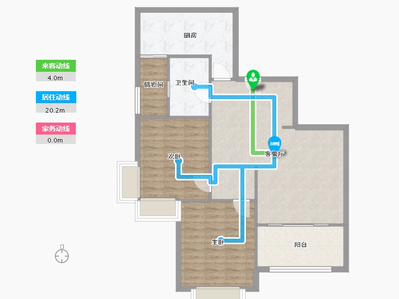 江苏省-苏州市-新城金郡-75.00-户型库-动静线