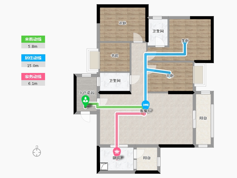 广东省-佛山市-明智雅苑-108.00-户型库-动静线