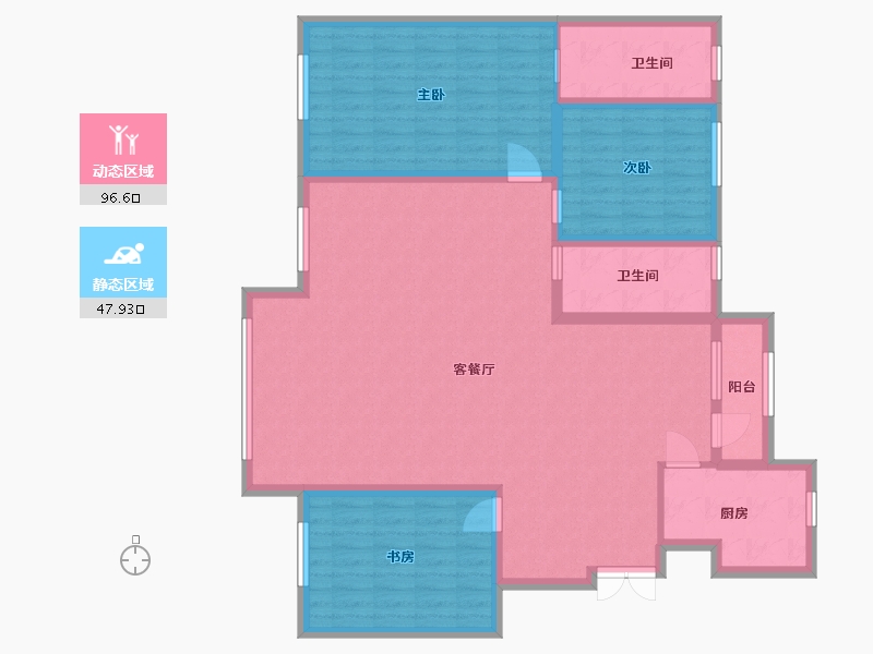 辽宁省-沈阳市-御康府-144.68-户型库-动静分区