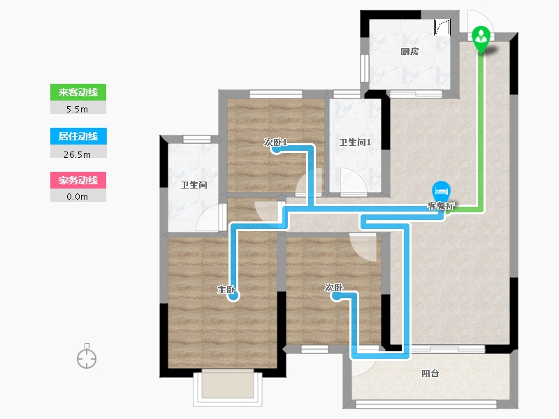 湖北省-宜昌市-春风十里-89.98-户型库-动静线