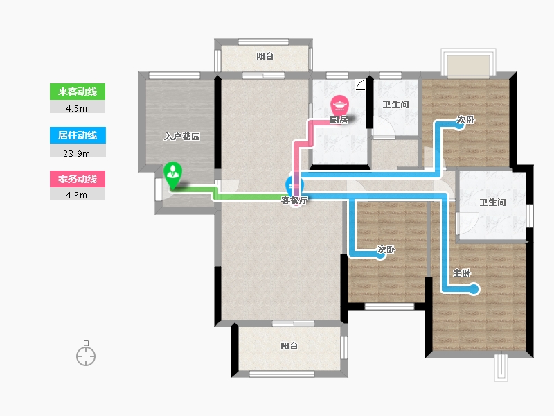 湖南省-娄底市-城投文婷-110.00-户型库-动静线