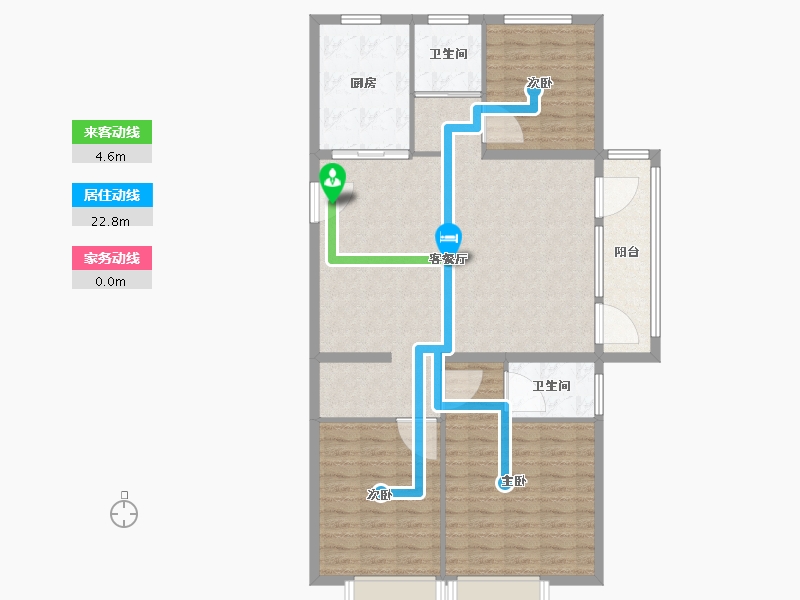 山东省-青岛市-碧桂园盛汇澜庭2号楼建面140m²-112.01-户型库-动静线