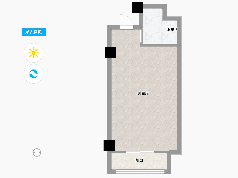 湖南省-长沙市-鑫远悦时代2号楼,2栋A4户型15房42m²-33.98-户型库-采光通风