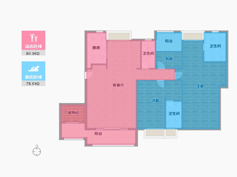 福建省-厦门市-国贸天成182m²-146.67-户型库-动静分区