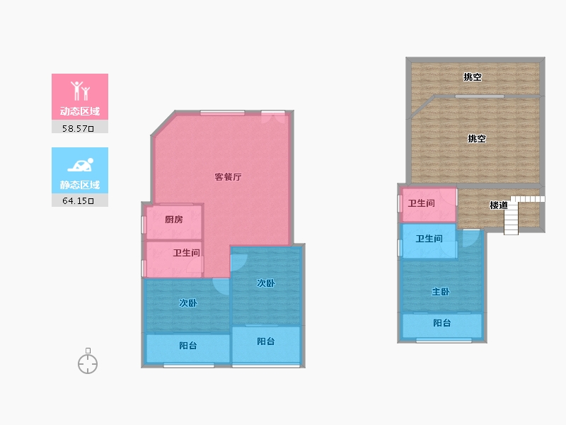 福建省-厦门市-欣盛丰森林海6号楼151m²-159.08-户型库-动静分区