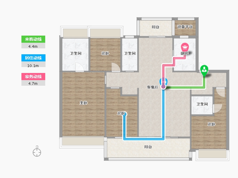 江苏省-苏州市-中交路劲璞玥风华19,17,22栋172㎡-139.35-户型库-动静线