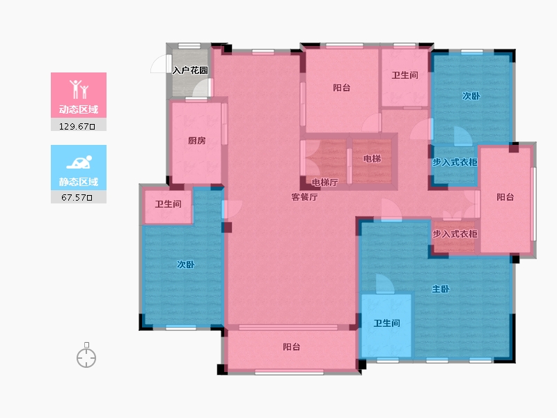 江苏省-苏州市-中吴红玺御园225㎡-180.43-户型库-动静分区